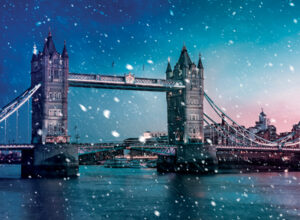 Snow Fall Over Tower Bridge