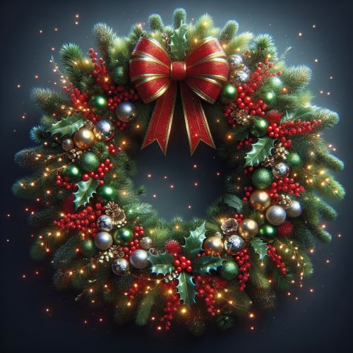 Red & Green Wreath
