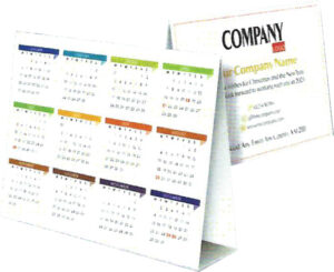 Multi Coloured Months Folding Calendar