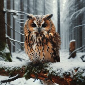 snowy owl front personalised