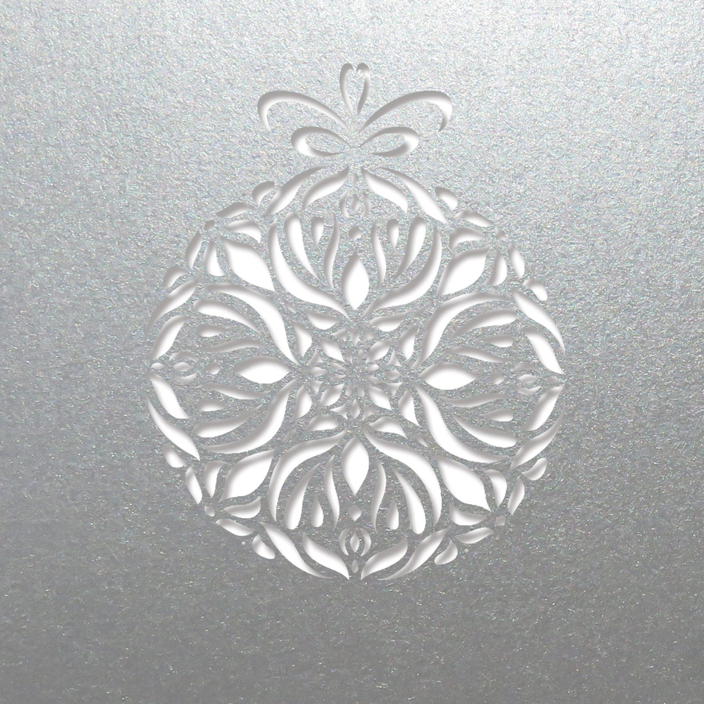christmas bauble silver