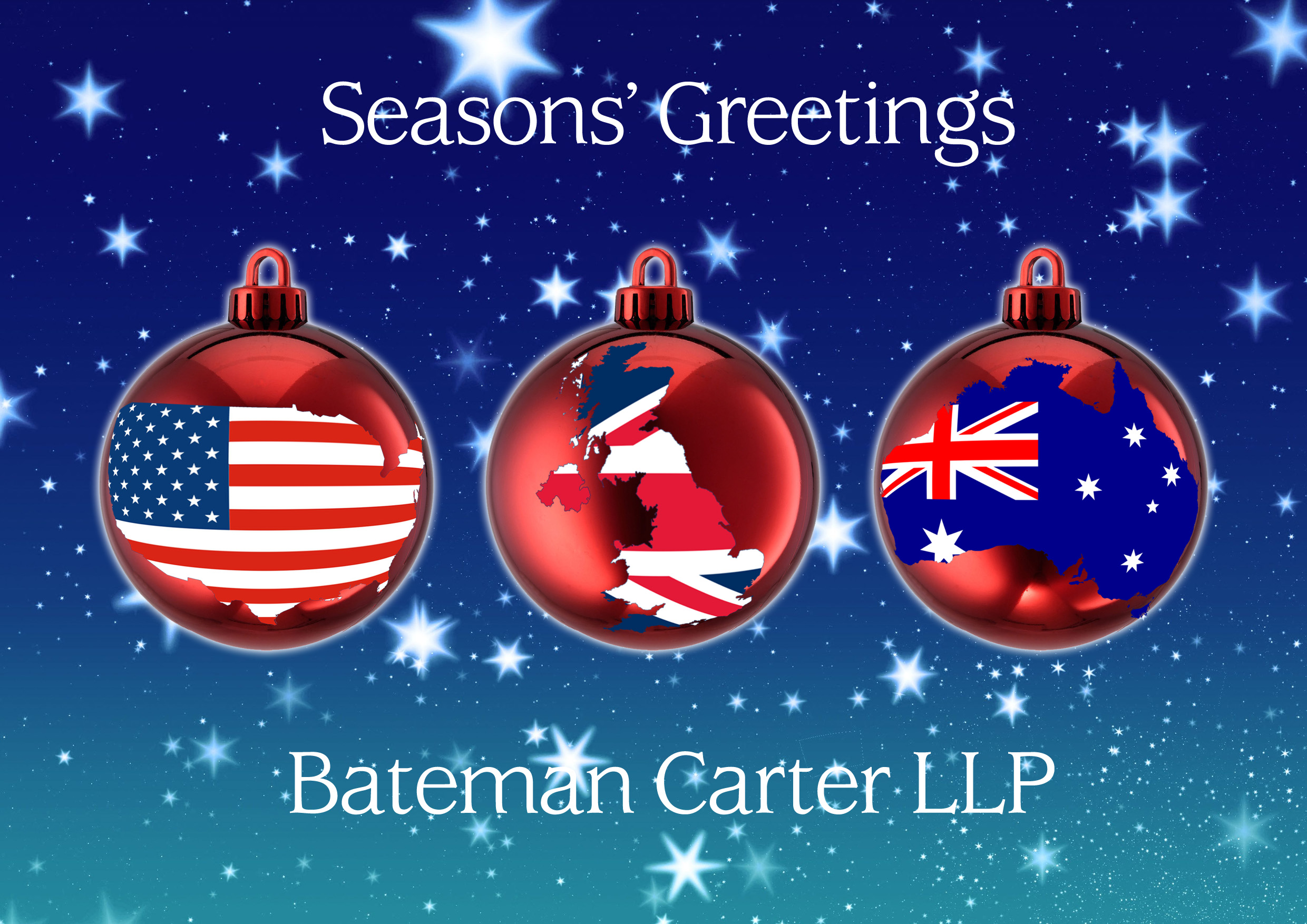 Christmas Flag Map Front Personalised