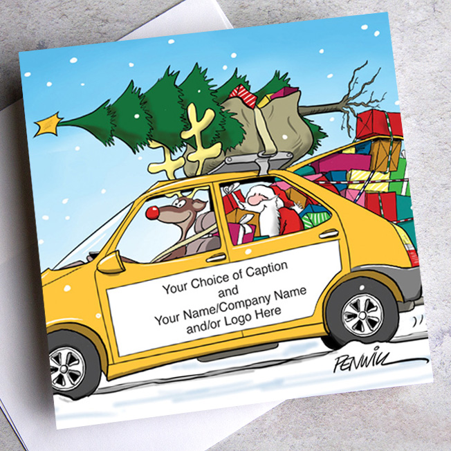 company name caption christmas cards