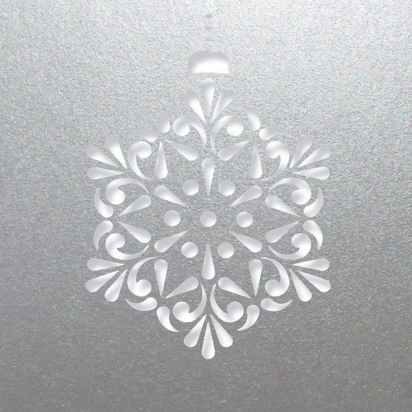 contemprary snowflake silve