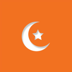 Crescent Moon - Deep Orange