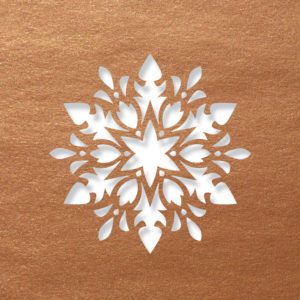 floral snowflake copper