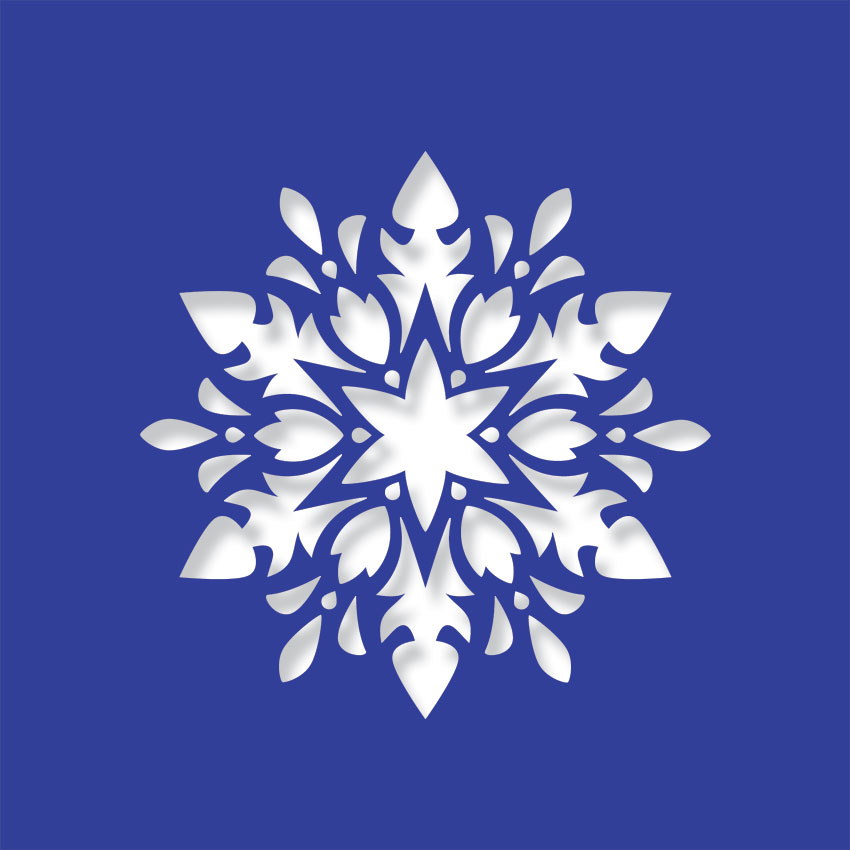 floral snowflake midnight