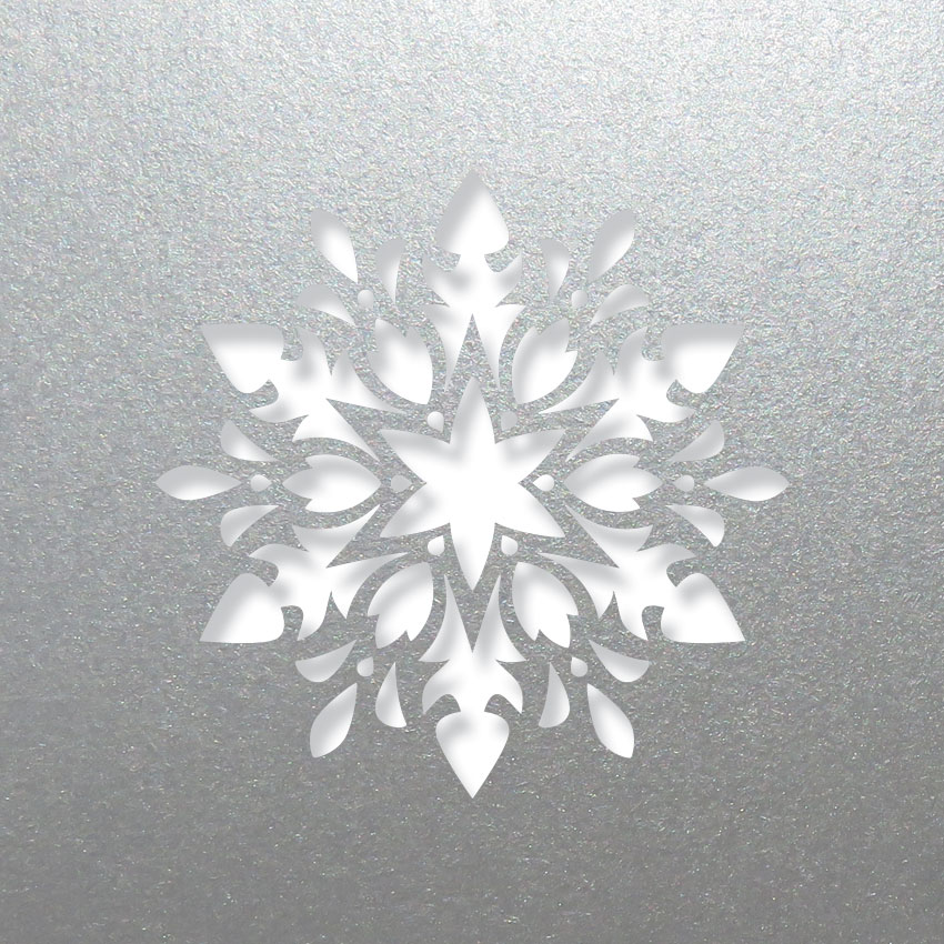 floral snowflake silver
