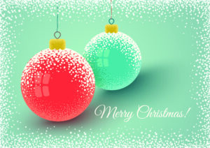 frosted baubles