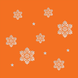 snowflake stars deep orange