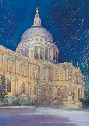 st pauls at night